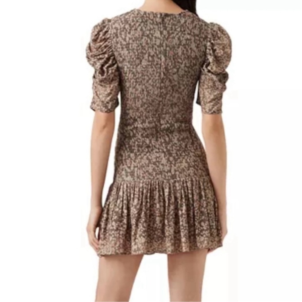 French Connection Ruched Puff Sleeve Dress